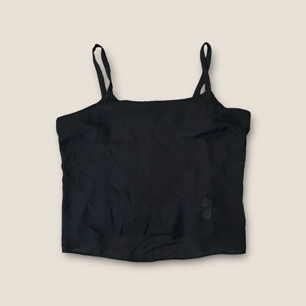 Walmart Semi-Sheer Sleeveless Tank Black 26W/28W